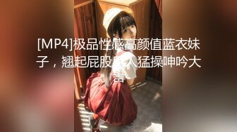 [MP4]极品性感高颜值蓝衣妹子，翘起屁股后入猛操呻吟大声