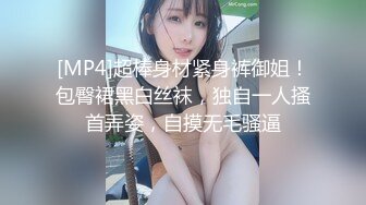 [MP4]超棒身材紧身裤御姐！包臀裙黑白丝袜，独自一人搔首弄姿，自摸无毛骚逼