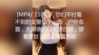 [MP4/ 110M]   你们平时看不到的女警私下一面，户外车震，大黑夜的在车里自慰，穿着黑丝，这淫水骚死啦