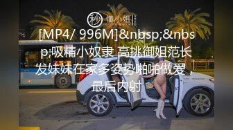 [MP4/ 996M]&nbsp;&nbsp;吸精小奴隶 高挑御姐范长发妹妹在家多姿势啪啪做爱，最后内射